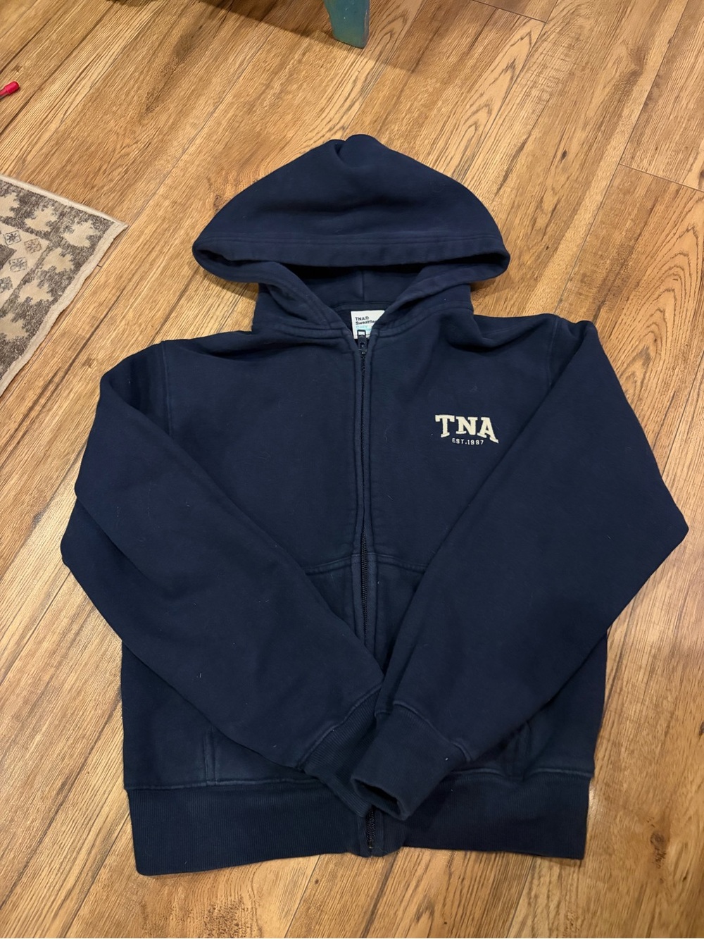 TNA Kids Navy Full-Zip Hooded Sweatshirt